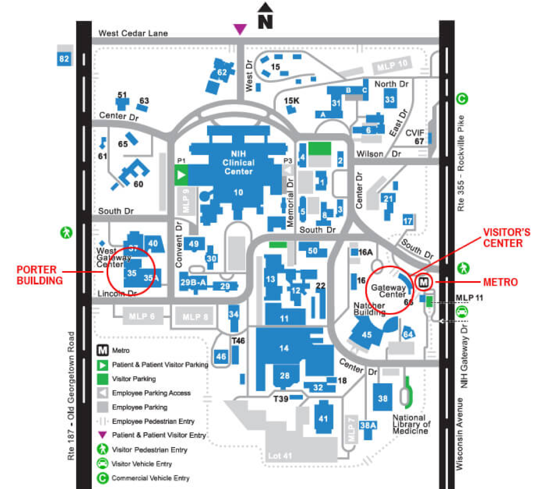 Porter Neuroscience Research Center Map